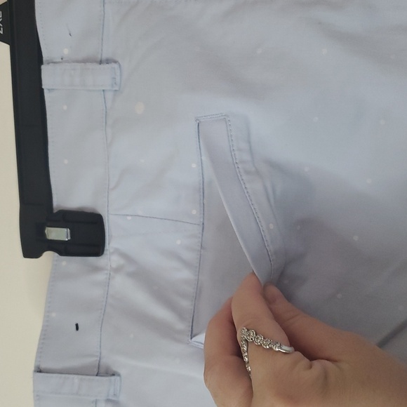 Mens Nike Standard Fit Light Blue Chino Shorts White Dots Size 42 Golf Preppy - Picture 7 of 14